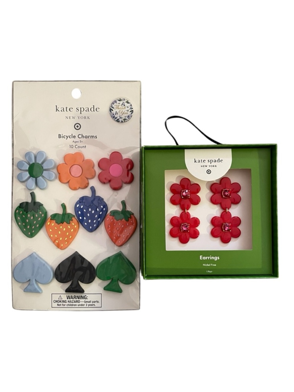 Kate Spade x Target Bicycle Charms & Earrings Bundle